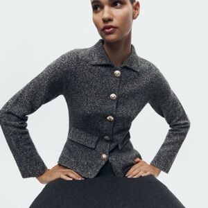 ZARA TWISTED 100% WOOL BLAZER S 2893/161